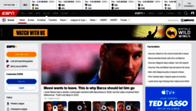 What Espnfc.com website looked like in 2020 (3 years ago)