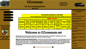 What Ezcommute.net website looked like in 2020 (3 years ago)