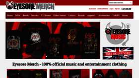 What Eyesoremerch.com website looked like in 2020 (3 years ago)