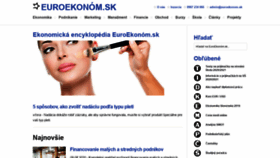 What Euroekonom.sk website looked like in 2020 (3 years ago)