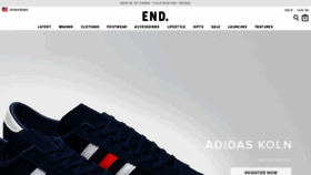 What Endclothing.co.uk website looked like in 2020 (3 years ago)