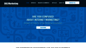 What Ekgmarketing.com website looked like in 2020 (3 years ago)