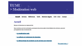 What Eumi.biz website looked like in 2020 (3 years ago)