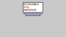 What Economicswebinstitute.org website looked like in 2020 (3 years ago)
