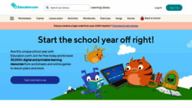 What Education.com website looked like in 2020 (3 years ago)