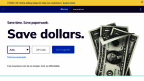 What Esurance.com website looked like in 2020 (3 years ago)
