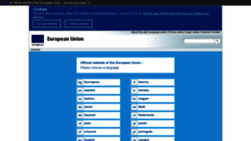 What Europa.eu website looked like in 2020 (3 years ago)