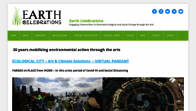 What Earthcelebrations.com website looked like in 2020 (3 years ago)