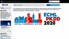 What Ecmlpkdd.org website looked like in 2020 (3 years ago)