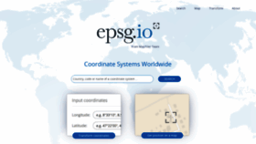 What Epsg.io website looked like in 2020 (4 years ago)