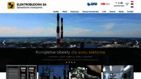 What Elektrobudowa.pl website looked like in 2020 (3 years ago)