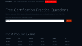 What Exam-files.com website looked like in 2020 (3 years ago)