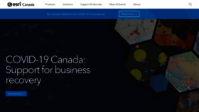 What Esri.ca website looked like in 2020 (3 years ago)