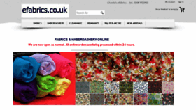What Efabrics.co.uk website looked like in 2020 (3 years ago)