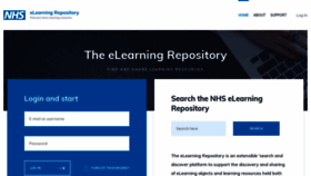 What Elearningrepository.nhs.uk website looked like in 2020 (3 years ago)