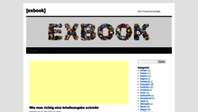 What Exbook.de website looked like in 2020 (3 years ago)