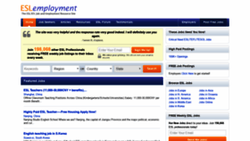 What Eslemployment.com website looked like in 2020 (3 years ago)