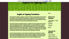 What English-to-tagalog.com website looked like in 2020 (3 years ago)