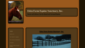What Edenfarmequinesanctuary.com website looked like in 2020 (3 years ago)