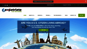 What Expatriatetaxreturns.com website looked like in 2020 (3 years ago)