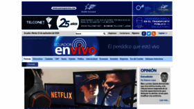 What Ecuadorenvivo.com website looked like in 2020 (3 years ago)