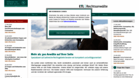 What Etl-rechtsanwaelte.de website looked like in 2020 (3 years ago)