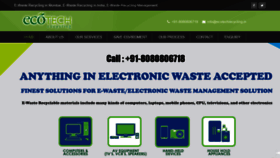 What Ecotechrecycling.in website looked like in 2020 (3 years ago)