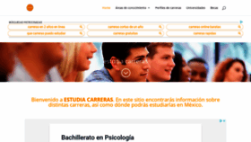 What Estudia-carreras.com website looked like in 2020 (3 years ago)