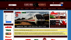 What Eurorailhobbies.com website looked like in 2020 (3 years ago)