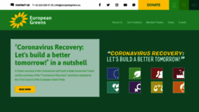 What Europeangreens.org website looked like in 2020 (3 years ago)