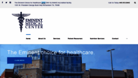 What Eminentmedicalcenter.com website looked like in 2020 (3 years ago)