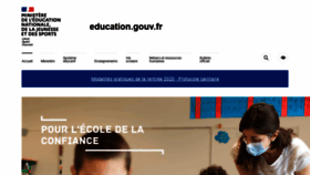 What Education.gouv.fr website looked like in 2020 (3 years ago)