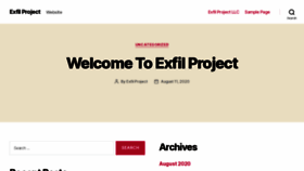 What Exfilproject.com website looked like in 2020 (3 years ago)