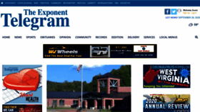 What Exponent-telegram.com website looked like in 2020 (3 years ago)