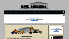 What Epicmuseum.com website looked like in 2020 (3 years ago)