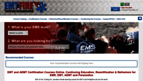 What Emtfiretraining.com website looked like in 2020 (3 years ago)