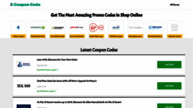 What E-coupon-code.com website looked like in 2020 (3 years ago)
