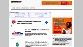 What Expresstz.com website looked like in 2020 (3 years ago)