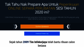 What Examseparaperubatan.com website looked like in 2020 (3 years ago)