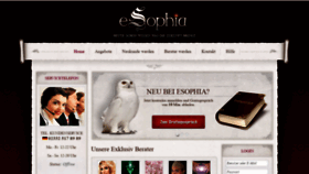 What Esophia.de website looked like in 2020 (3 years ago)