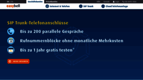 What Easybell.de website looked like in 2020 (4 years ago)