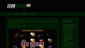 What Econmacro.com website looked like in 2020 (4 years ago)