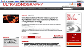 What E-ultrasonography.org website looked like in 2020 (3 years ago)