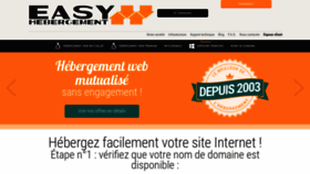 What Easy-hebergement.net website looked like in 2020 (3 years ago)