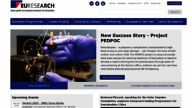 What Euresearch.ch website looked like in 2020 (4 years ago)