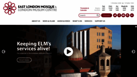 What Eastlondonmosque.org.uk website looked like in 2020 (3 years ago)