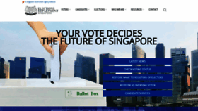 What Elections.gov.sg website looked like in 2020 (3 years ago)