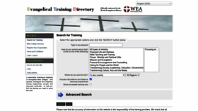 What Evangelicaltrainingdirectory.org website looked like in 2020 (3 years ago)