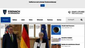 What Eisenach.de website looked like in 2020 (3 years ago)