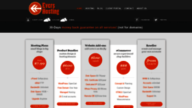 What Evershosting.com website looked like in 2020 (3 years ago)